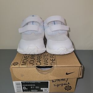 Nike Kids Star Runner 3 White Light Pink Shoes